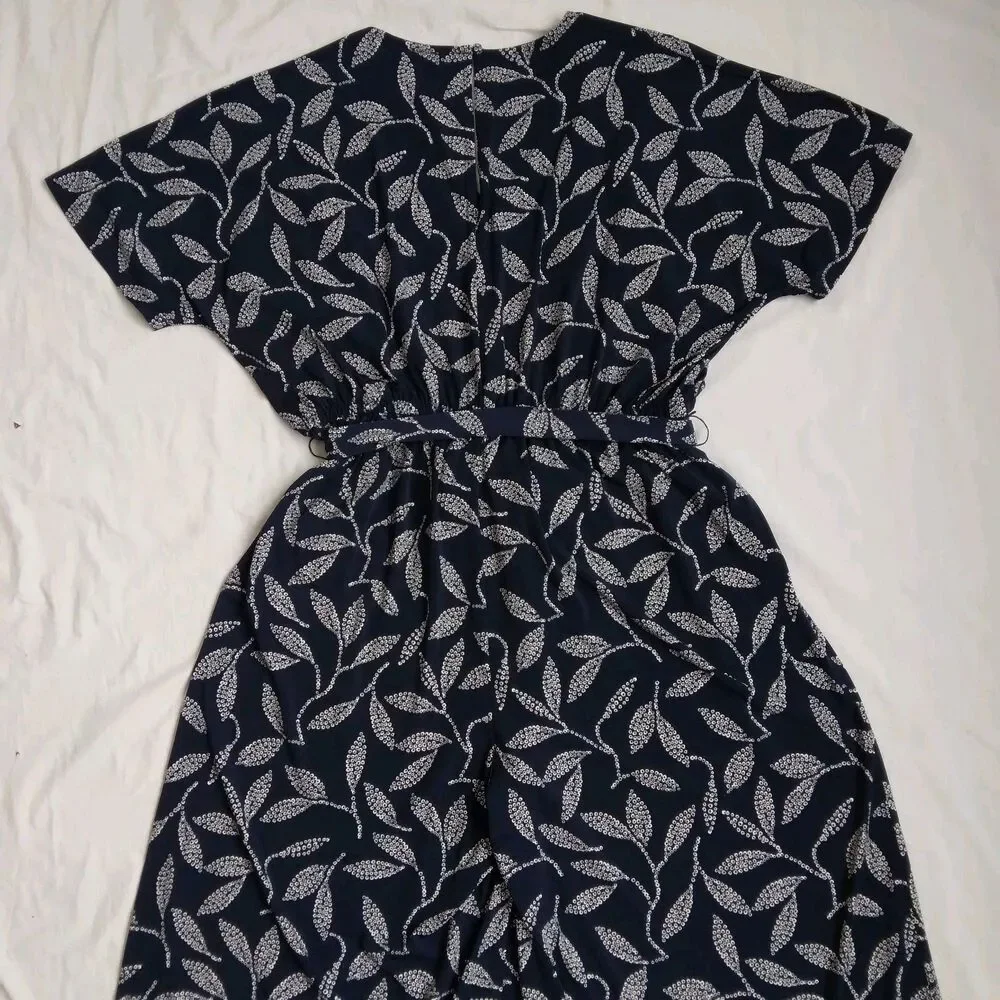 Lane Bryant Kimono Sleeve V-Neck Jersey Jumpsuit Leaves Flowy Chic Boho 14/16 - Picture 10 of 12